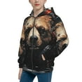 thumbnail image 2 of Sikiie Urban Bear With Headphones Zip Up Hoodie Teenage, hoodies for Teenage, Zipper Sweatshirt Jacket for Daily, Traveling-Medium, 2 of 6