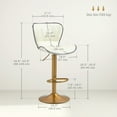 thumbnail image 3 of HOMCOM Height Adjustable Bar Stools Set of 2, Swivel Counter Stools, 3 of 10