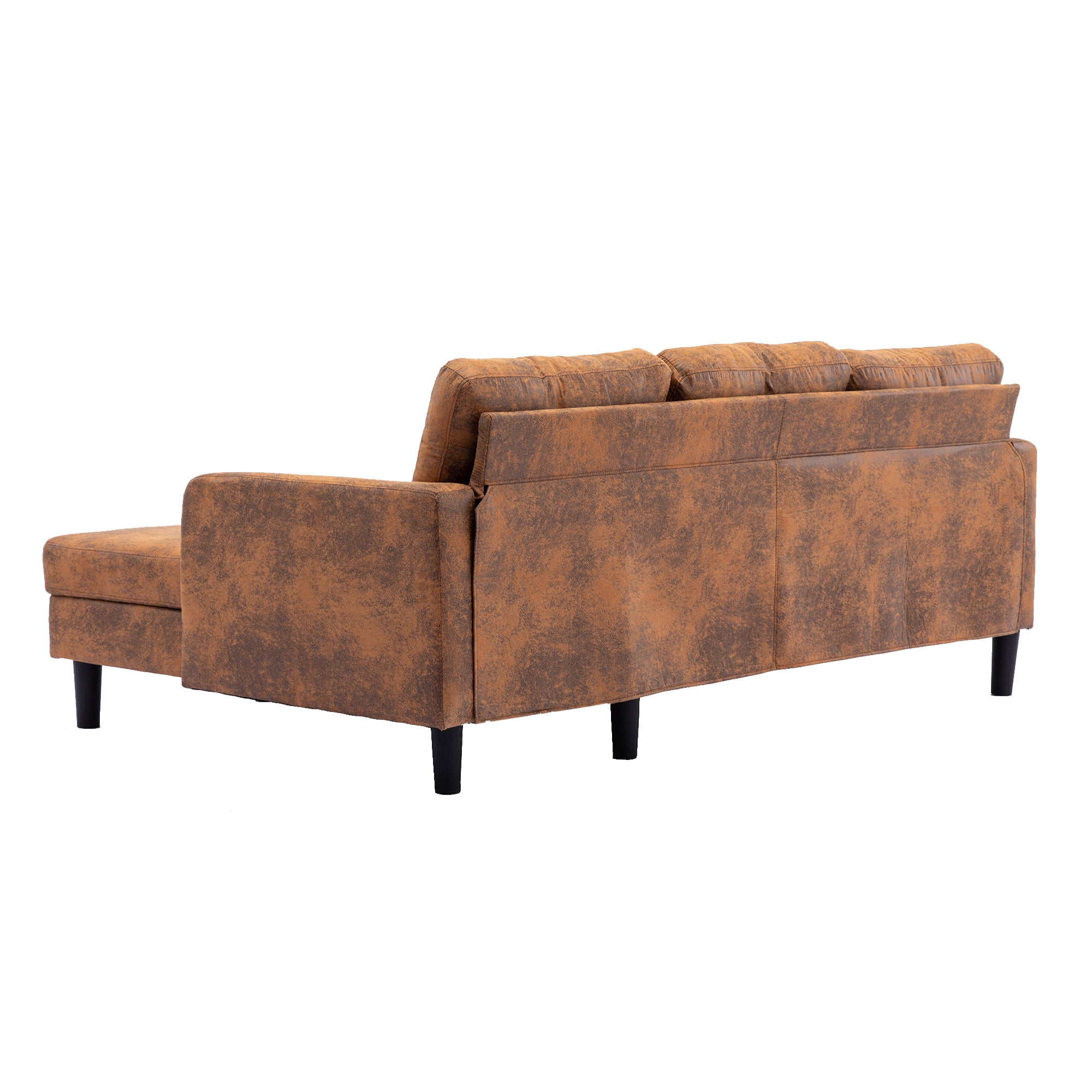 Resenkos Air Leather L Shaped Sleeper Sectional Sofa with Storage Chaise, Couch Convertible Pull-Out Bed, Coffee Resenkos Air Leather L Shaped Sleeper Sectional Sofa with Storage Chaise, Couch Convertible Pull-Out Bed, Coffee