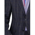 thumbnail image 4 of Mens Side Vent 2-piece Navy Windowpane Linen Modern Fit, 4 of 6