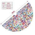 thumbnail image 5 of Kll 30" Christmas Tree Skirt Colorful Watercolor Dots Xmas Tree Skirts Mat For New Year Xmas Holiday Party Indoor Outdoor Home Decoration, 5 of 9