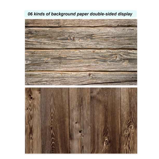 Placa de fondo de fotografía de papel impermeable de papel de fondo de grano de madera de doble cara Inevent HA5067-06B