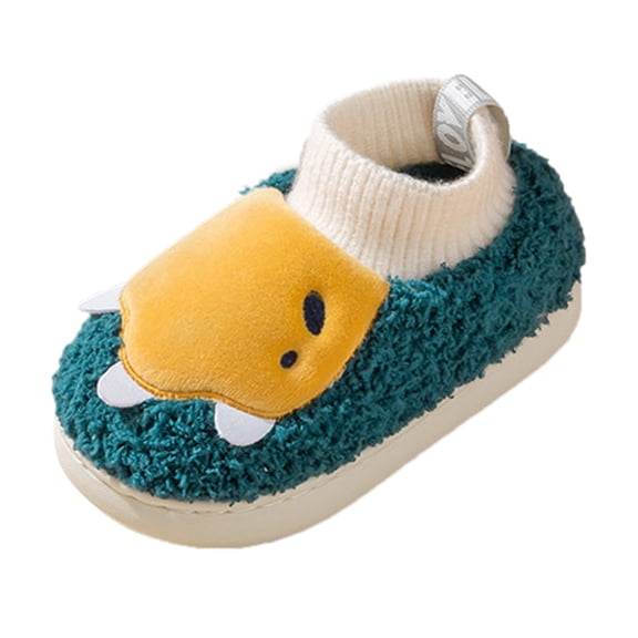 MKHSQHDG Toddler Girl Slippers Size 10 Girls Boys Unisex Home Slippers Warm Dinosaur House Slippers for and Toddler Lined Winter Indoor Shoes Slippers for Girls Size 4 Big Kid 2.5-3 Years