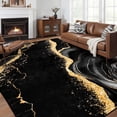 thumbnail image 5 of Bleum Cade 6'x9' Area Rugs for Living Room, Black Gold Marble Abstract Indoor Rug, Ultra Soft Machine Washable Large Rug for Bedroom Dining Room Kitchen,Foldable Nonslip Rug, 5 of 11