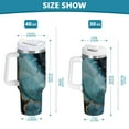 thumbnail image 6 of Yayeee 40oz Stainless Steel Tumbler with Straw and Handle Double-Wall Insulated Travel Water Bottle, Black Marble, 6 of 8