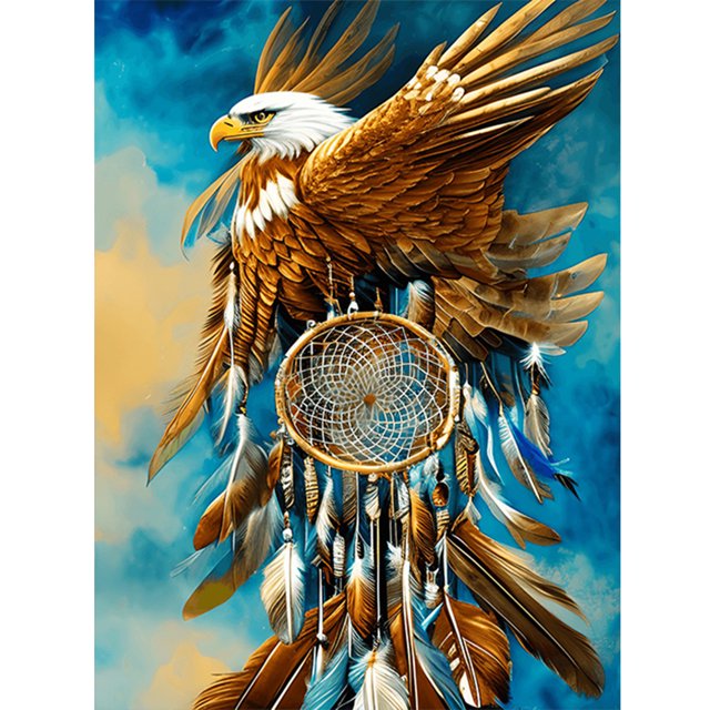 Pintura de diamantes Hugtrwg Águila Con diamantes 30x40CM
