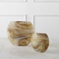 thumbnail image 4 of Uttermost Fusion Swirled Caramel & Ivory Vases Set of 2, 4 of 4