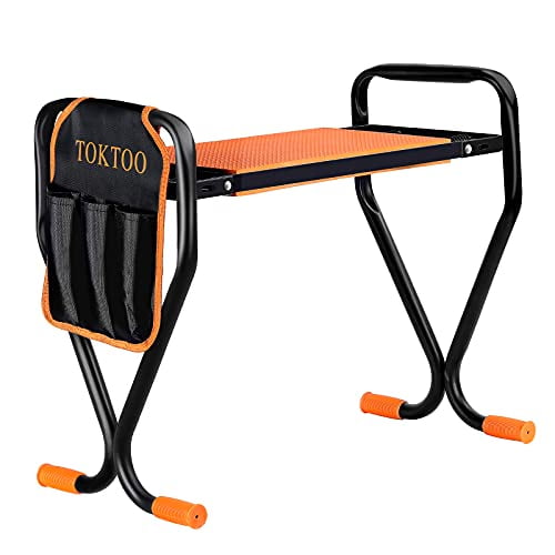 Sophena Garden Kneeler and Seat Foldable Gardening Stool Portable EVA Foam Pad Outdoor for Gardening with 2 Tool Pouches /3 Tool Accessorie/1 Pair of Gloves Large-23.6 x 10.4 x 18.5 