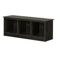 thumbnail image 2 of Banc d’entrée avec rangement, fini Noir antiqué, collection Toza de Meubles South Shore, 2 of 12