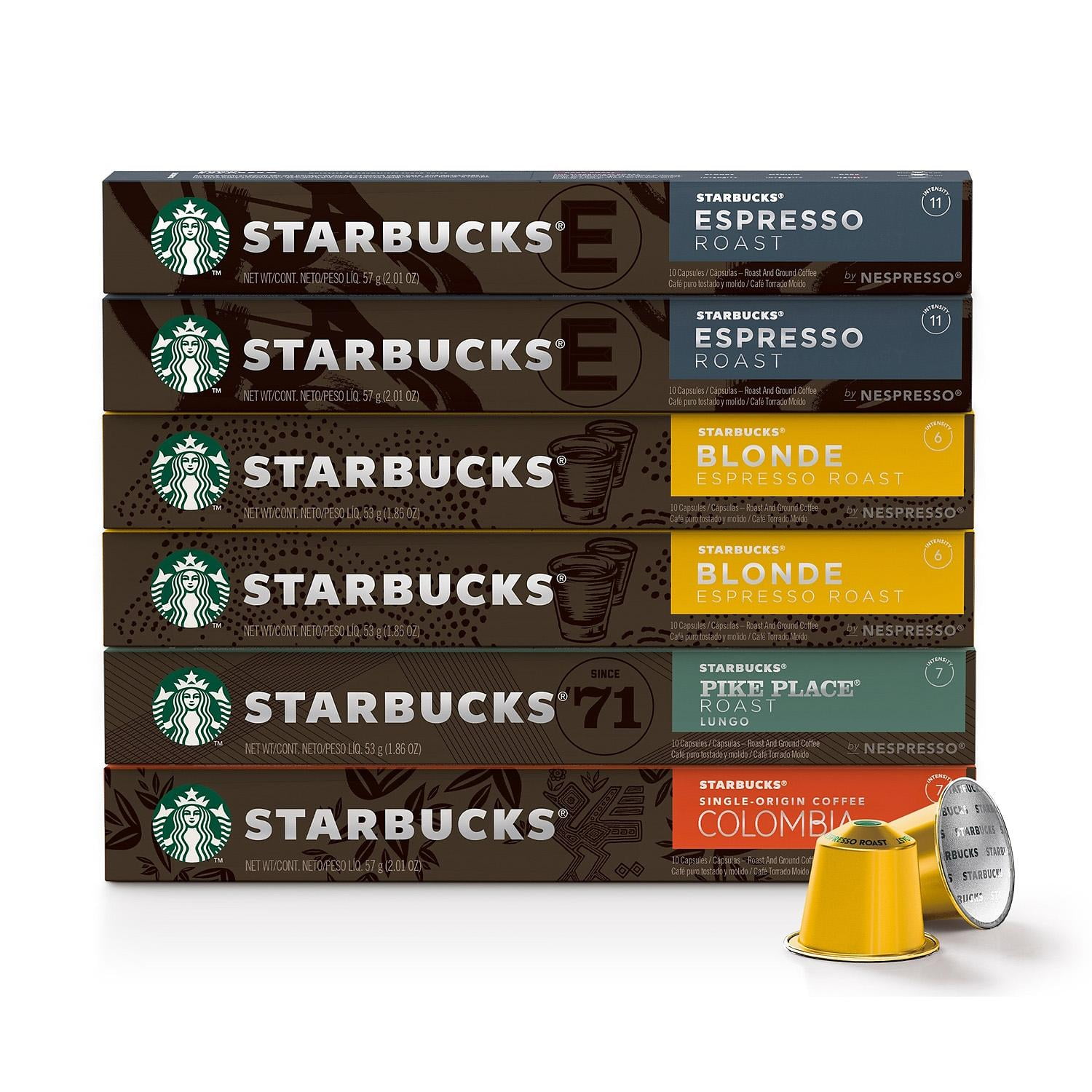 Stroomopwaarts emulsie plannen Starbucks by Nespresso Favorites, Variety Pack (60 ct.) - Walmart.com