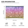thumbnail image 4 of Rocae Glitter Rainbow for Cosmetic Bags for Women Paper Reusable Cosmetic Bag Travel Toiletry Organizer Capacity Multipurpose Zipper Pouch, 4 of 8
