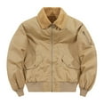 thumbnail image 6 of Outerwear Shirts for Men Yellow Bomber Sherpa Jacket Winter Warm Zip Up Mens Clothes, 6 of 6
