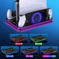 thumbnail image 5 of All in One Cooling Stand & Charger Station for PS5/Slim/Pro Console and Controller Charing Dock, Charging Stand for PlayStation Portal, Headset and Remote Holder with RGB Light Stand (Black), 5 of 14