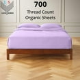 thumbnail image 2 of 30-INCH EXTRA DEEP POCKETS - 700-Thread-Count 100% Organic - RV King Size Organic Cotton Sheet Set- Lilac, 2 of 7