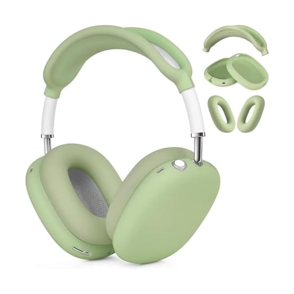 Eryueer Silicone Case Cover compatible with AirPods Max, Anti-Scratch Ear Pad & Headband Cover, Accessories Protector (Matcha Green)
