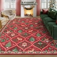 thumbnail image 3 of Moynesa 8'x10' Christmas Area Rug for Living Room,Red Large Rug Xmas Tree Modern Rug Kitchen Rug Washable Rug Non Slip Moroccan Carpet Holiday Decor Soft Accent Rug for Bedroom Dining Room, 3 of 7