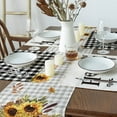 thumbnail image 3 of Smile Buffalo Check Plaid Placemats 12 x 18 Inch Set of 4, Black and Off White, 3 of 7