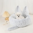 thumbnail image 2 of Soft Cat Bed, Calming Dog Bed Plush Pet Bed With Anti-Slip Bottom Warm Round Dogs Cushion, 2 of 7