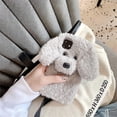 thumbnail image 2 of Funda De Piel Esponjosa De Perro De Peluche Súper Linda Compatible con Iphone 12 Pro, Funda Protectora De Invierno De Tpu Suave Y Cálida De Felpa Peluda Y Peluda (Teddy Grey, Iphone, 2 of 5