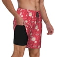thumbnail image 2 of Kdxio Hello Summer Flamingo Print Men'S Swim Trunks With Compression Liner 7 Inch Inseam Quick Dry Swim Shorts, 2 of 7