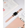 thumbnail image 2 of ANTHOUSELeather Band Compatible with Apple Watch Band Women 38mm 40mm 41mm 42mm 44mm 45mm 49mm(Ultra), Dressy Leather Strap with D-Shape Metal Buckle for iWatch Bands Series 8 SE 7 6 5 4 3 2 1, 2 of 12