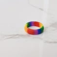 thumbnail image 2 of Double Rainbow Breathable Silicone Ring 4mm Bandwidth, 2 of 4