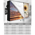 thumbnail image 7 of Outdoor TV Cover 40 to 43 Inch Weatherproof, You Are My Sunshine Waterproof TV Screen Protector for Outside Decor with Zipper and Pocket 40"L x 25"H , Rustic Sunflower Vintage Letters Pattern, 7 of 7