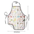 thumbnail image 4 of Naloa 1Pack Adjustable Bib Apron Waterdrop Resistant Cooking Kitchen Aprons for Women Men Chef, Summer Rabbit Print, 4 of 5
