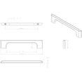 thumbnail image 3 of 128mm CTC Leyton Cabinet Pull - Brushed Pewter, 3 of 7