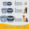 thumbnail image 3 of Dog Crate Dog Kennel,Twin Pop Up Pet Playpen Portable Pet Tent,2-in-1 Dog & Cat Playpen with Pee Pads,Pop Up Cat Cat Puppy Pet Playpen Indoor/Outdoor Portable Exercise Fence Kennel Cage Oxford Crate, 3 of 11