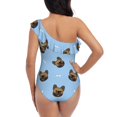thumbnail image 5 of Pofeuu french Bulldog Face Print Women's One Piece Swimsuits One Shoulder Swimwear Asymmetric Ruffle Monokinis Bathing Suits-XX-Large, 5 of 6