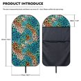 thumbnail image 6 of Garronmavis Leopard Front Car Seat Towel Cover Sweat Protection for Sports Workout Use Easy Installation Water-Resistant Stain Resistant Universal Fit for Cars SUV Trucks Sedan Van, 6 of 8