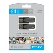 64GB Elite Turbo Attaché 4 USB 3.2 Flash Drive 2-Pack