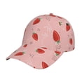 thumbnail image 6 of Lsque Cute Strawberry C Baseball Cap Trucker Low Profile Hat Golf Dad Hat Adjustable Original Classic Unconstructed Plain Cap Men Women, 6 of 9
