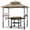 Taupe, variant on SPECSTAR 8' x 5' Grill Gazebo Canopy, Outdoor BBQ Gazebo Shelter with 2 Side Shelves & Double-Tiered Top, Beige