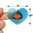 thumbnail image 6 of Wonder Woman Cute Chibi Character Heart Shaped Planner Calendar Scrapbook Craft Stickers, 6 of 6