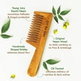 thumbnail image 5 of Nat Habit Kacchi Neem Wide Tooth Wooden Hair Comb, Detangling, Frizz Control & Shine, Brown Solid Print, 5 of 9