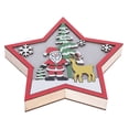 thumbnail image 3 of Adorno de estrella de madera ANGGREK Decoración Rústica de Navidad 18x17cm, 3 of 8