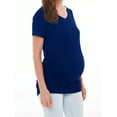 thumbnail image 2 of Women's V Neck Maternity Tops Clothes Short Sleeve Pregnancy T Shirts 3-Pack, 2 of 6