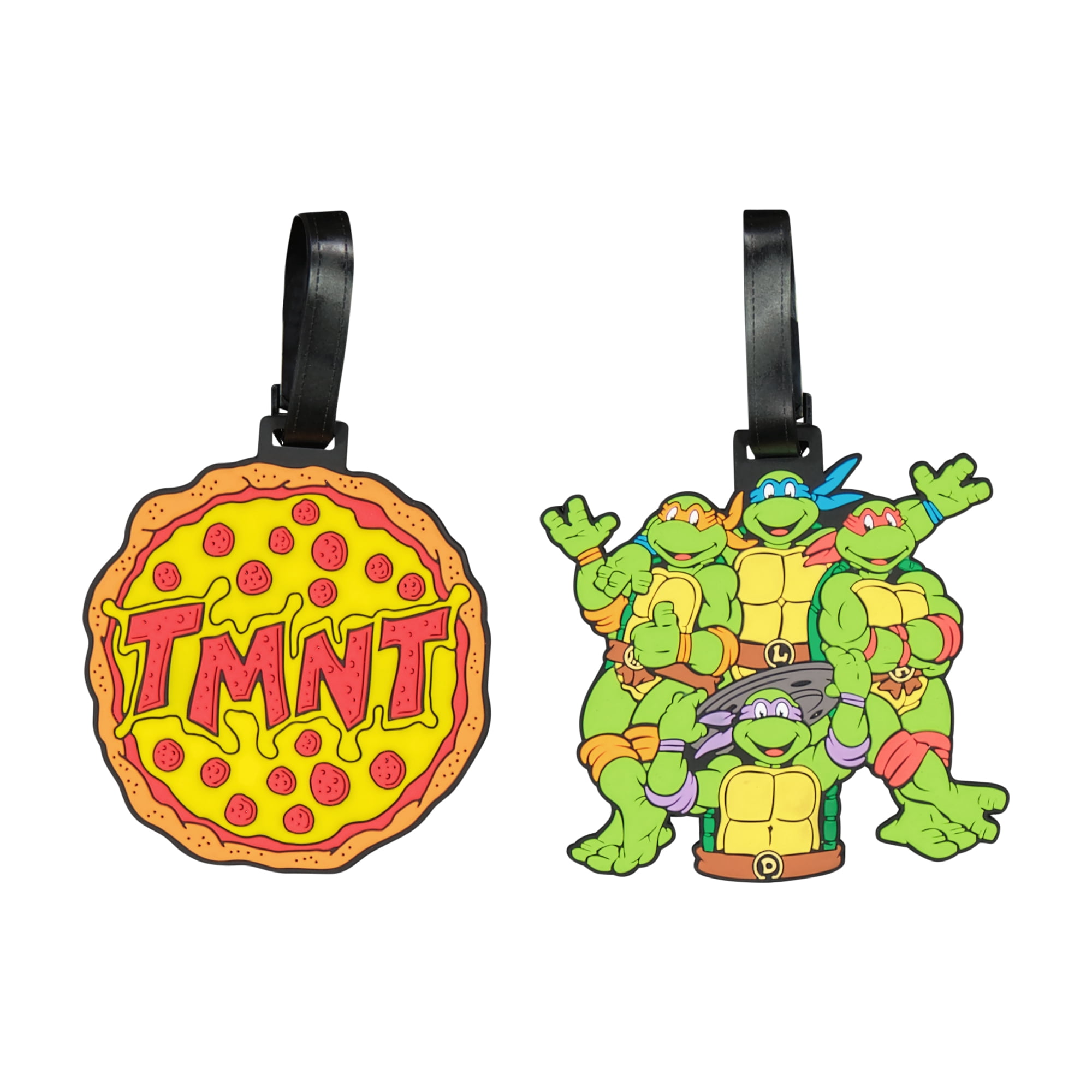 Teenage Mutant Ninja Turtles 2-Piece Suitcase ID Tag Set with Adjustable Straps, Multi