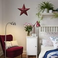 thumbnail image 4 of Patriotic Metal Barn Star Hanging Wall Decor Distressed Country Barn Star Texas Star Decor Outdoor Indoor Decor (1, Red), 4 of 7