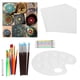 thumbnail image 1 of 27 piezas Herramientas de punteado de mandala ANGGREK Pintura cerámica juego de pinceles paleta Color plantilla, 1 of 8