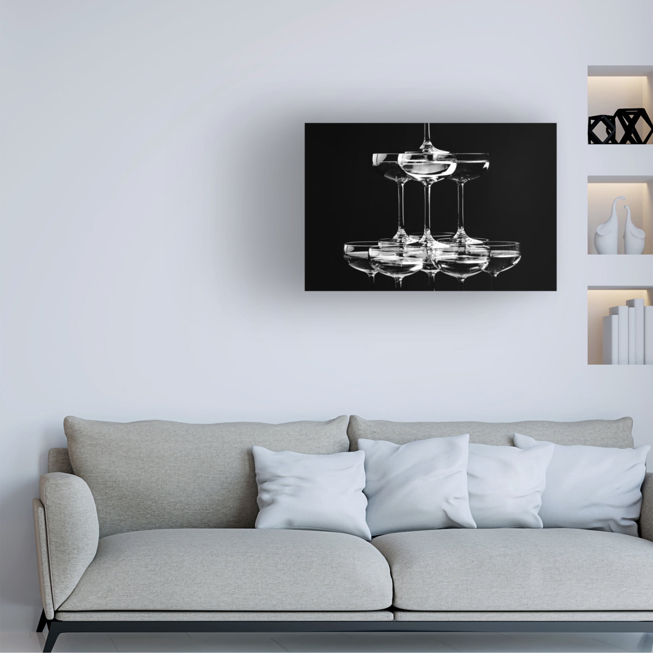 Pictufy Studio III 'Champagne Tower 10' Canvas Art - 47 x 30 Inches