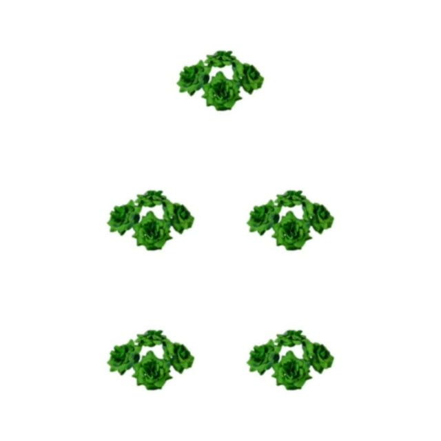 Wweixi 50pack/lot Bouquets Étonnants avec Texture Douce et Apparence Réaliste Faible Maintien Fibre Large Application Vert Profond 4.5cm 5Set