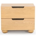 thumbnail image 2 of Safvaieh Couture Beethoven Scandinavian Wood and Metal Nightstand, Natural, 2 of 13