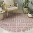 thumbnail image 2 of SAFAVIEH Montauk Elwyn Checkered Cotton Area Rug, Orange/Ivory, 6' x 6' Round, 2 of 10