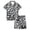 Grey, variant on Shadoumai Toddler Kids Girls Halloween Outfits Short Sleeve Printed Casual Top Shorts Loose Waist Soft Fabric Indoor Daily Clothes Ages 2–13 Kid Cozy Play Outfit