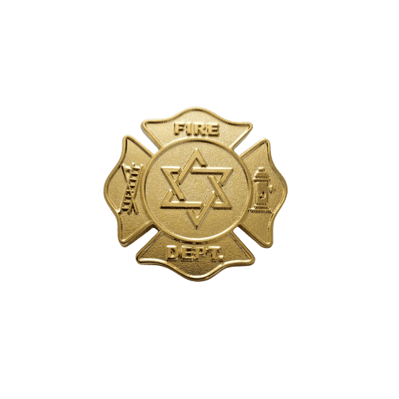 FD FIRE DEPARTMENT FIRST RESPONDER STAR OF DAVID PIN