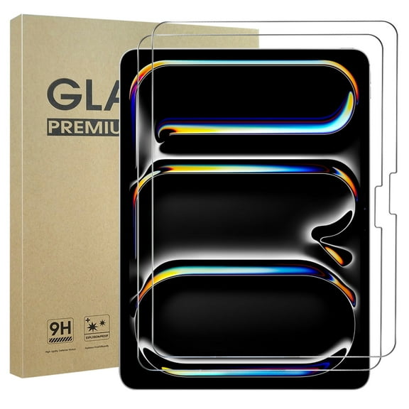 Tempered Glass Screen Protector For iPad Pro 13/Air 13 2024 Tablet, HD Clear High Sensitivity Scratch Resistant Bubble Free Screen Film