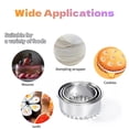 thumbnail image 4 of 6 Pcs Fluted Cookie Cutters Set Roofei Round Circle Pastry Biscuit Cutters Stainless Steel Dumpling Cutters Cake Pastry Donut Cutters Molds stamps for Cooking Baking ( 3 Sizes), 4 of 8